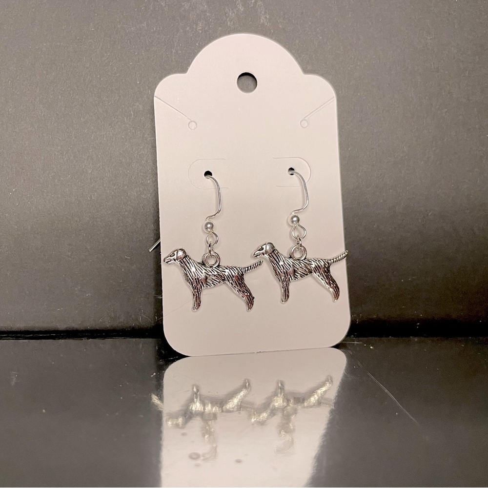 Handmade Dog Fishhook Earrings